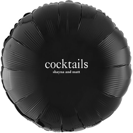 Big Word Cocktails Mylar Balloons